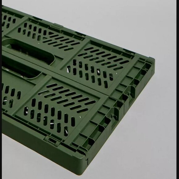 Urban Outfitters Felix Folding Storage Crate Set of 4 - Olive Green - Size Large - Picture 3 of 6